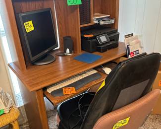 Office Desk - Computers - Electronics - Chair - Back Heater