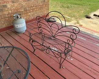 Metal Chair and Table - Gas Tank