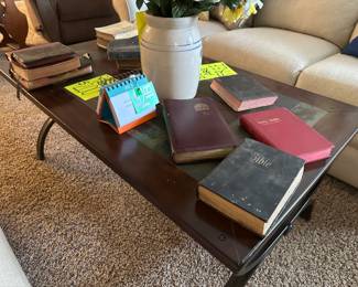 Slate Top Coffee Table - BIBLES - Books - Crock and Flowers