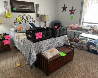 Nice Bedroom Set - Star Decors - Towels - sheets - Bed Spreads = Lamps - Artwork