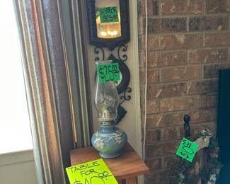 Oil Lamp - Side Table - Wall Decor
