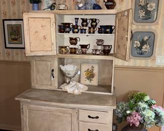 Antique painted Hoosier