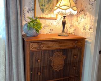 Beautiful antique tall boy dresser