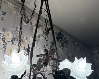 Flying cherub chandelier from Paris