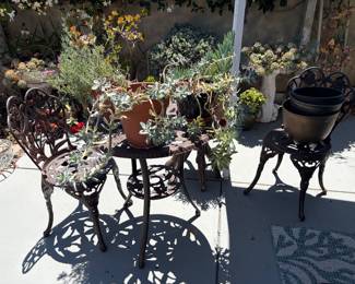 Wrought iron bistro set