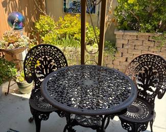 Wrought iron patio set