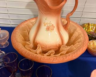 Vintage Pitcher and Wash Bowl