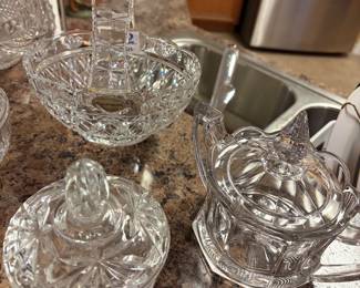Crystal Candy Dishes and Basket
