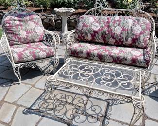 5 pc Vintage Iron Jardin Set Heavy/High End    