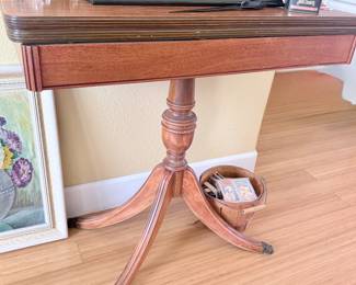 Antique Game Table /Opens to Square