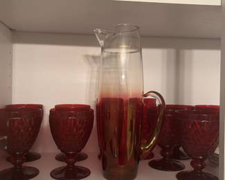Vintage Ruby Red Glassware