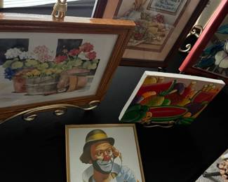 Many nice framed and canvas pieces