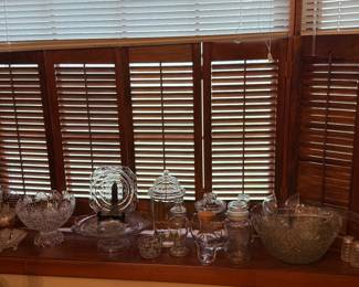 Many nice pieces of glass ware.