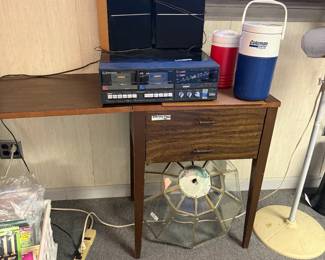 Sewing cabinet (no machine) and a stereo with working radio