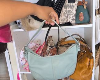 Blue coach bag