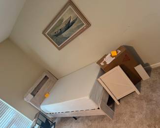 New twin bed with memory mattress