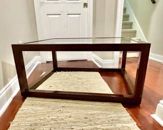 Ralph Lauren Glass cocktail table 40 x 36