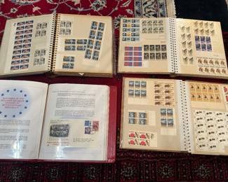Mint postage, plate blocks, sheets, first day covers, souvenirs