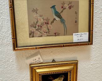 lower: framed Italian stone mosaic "pietra dura"