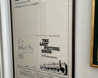 The Last Picture show movie poster signed by Larry McMurtry 