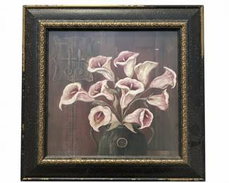 Vintage Calla Lily Oil Painting Print
