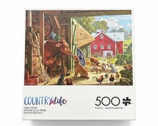 Buffalo Games Country Life Farm Scenic 500-Piece Jigsaw Puzzle