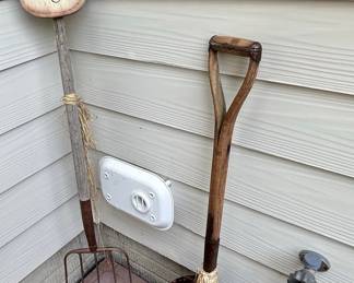 Early 20th Century Wooden and Iron Garden Tools, Pair