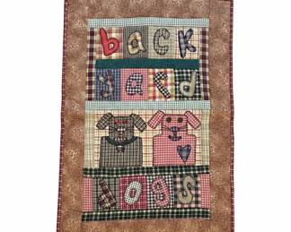Handmade Primitive Folk Art Wall Quilt