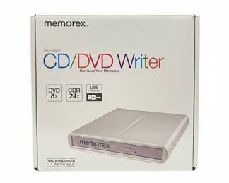 Memorex Slim External CD/DVD Writer MRX-650LE