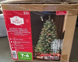 Holiday Time 4-Foot Pre-Lit Indiana Spruce Artificial Christmas Tree