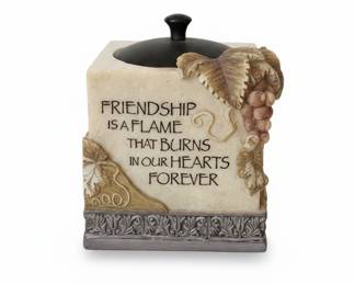 Friendship Is A Flame That Burns In Our Hearts Forever Candle Holder