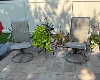 Outdoor Sling Swivel Rocker Patio Chairs