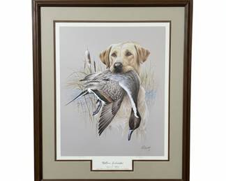 James A. Killen "Proud Retrieve" Yellow Labrador Sporting Dog Print