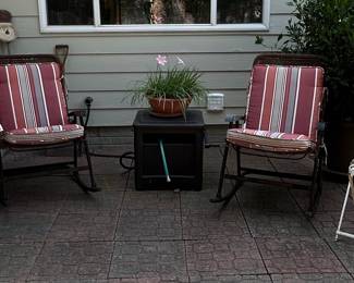 Patio Furniture Set (2 Rockers, 2 Folding Chairs)
