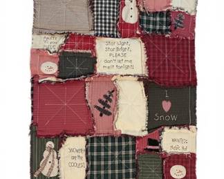 Handmade Primitive Rag Quilt