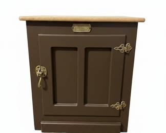 White Clad Ice Box Style Cabinet