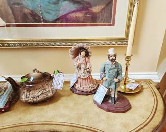 June McKenna signed pieces and vintage tea pot