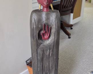 Large carved wood statue