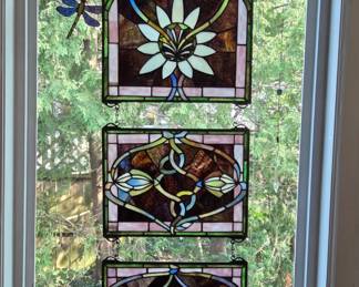 Beautiful Stained glass, one of many throughout the house