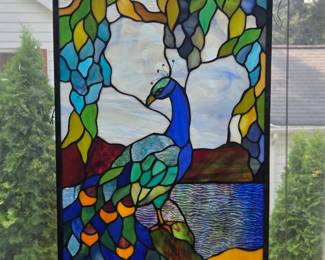 Beautiful Stained glass, one of many throughout the house