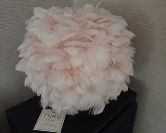 Pink Feather Accent lamp by Marlo Lorenz for Thro Home