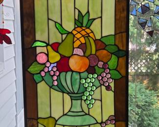 Beautiful Stained glass, one of many throughout the house