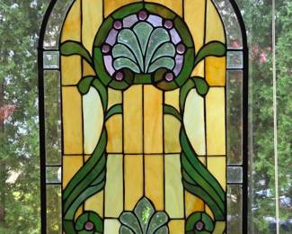 Beautiful Stained glass, one of many throughout the house