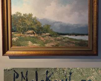 Thai Artist Poum Malakoul (1910-1973) Oil on canvas well listed artist