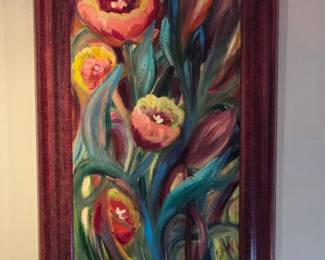 One of many paintings throughout the home