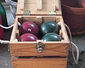 Sports Craft Bocce Ball in wood case