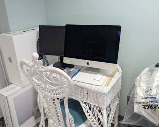 Whicker computer desk