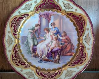 Hand painted plate. Was appraised the the antique road show.