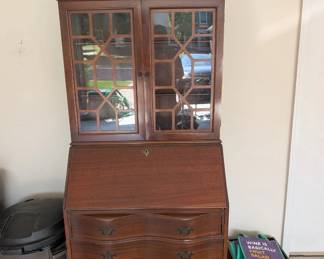 Antique wooden secretary desk