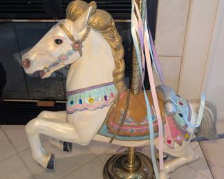 Carousel horse painted by a local artist